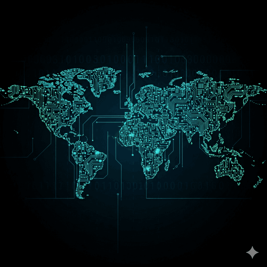 PCB and global connectivity illustration